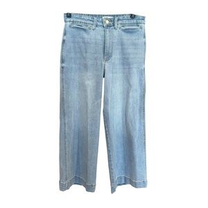 Oat New York Blue Flare Wide Leg Jeans